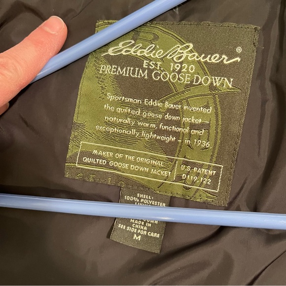 Eddie Bauer black Quilted Goose Down women’s size medium vintage Vest - Picture 5 of 13